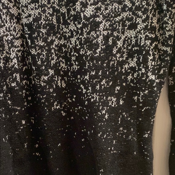 Notations Black and Gray Knit Top NWOT never worn. Sparkly silver/ black sweater - Picture 6 of 8